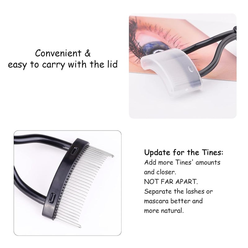 MSQ Eyebrow Brush and Comb Eyelash Brush Eyelash Separator Eye Brow Comb & Spoolie Brush Professional Mascara Brushes Eyebrow Eyelash Grooming Brush Eye Makeup Tools Set (3 PCS) - Image 3